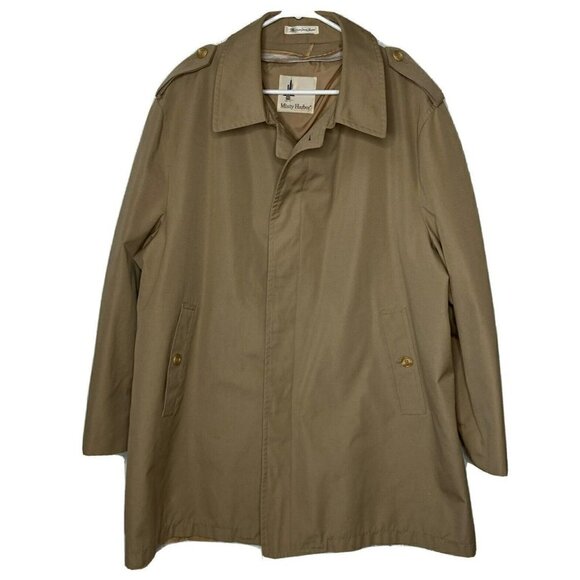 Vintage Misty Harbor Wear in Good Health Beige Removable Liner Trench Coat-46R - Picture 1 of 16